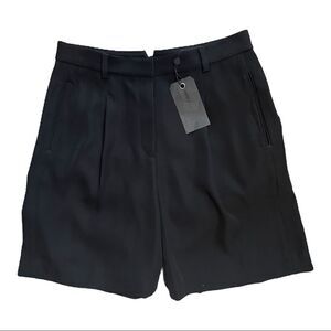 NEW RAG & Bone Leslie Crepe Short Black Classic Fit Relaxed Pleated Womens 8